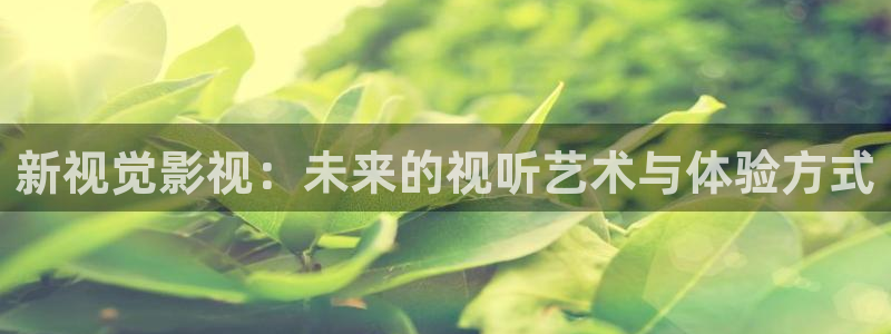 good電影網麻豆：新視覺影視：未來的視聽藝術與體驗方式
